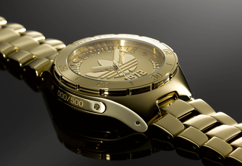 Adidas sales gold watch